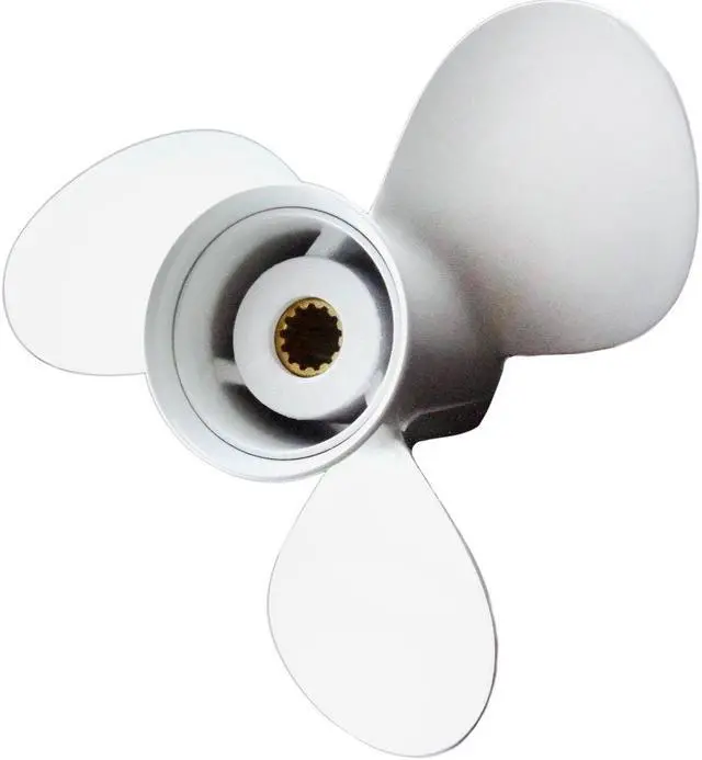 Alt view image 4 of 5 - Asaki 361-64114-0 Fits Tohatsu Nissan Outboard 35 40 50 HP Propeller 11 3/8X12 Right