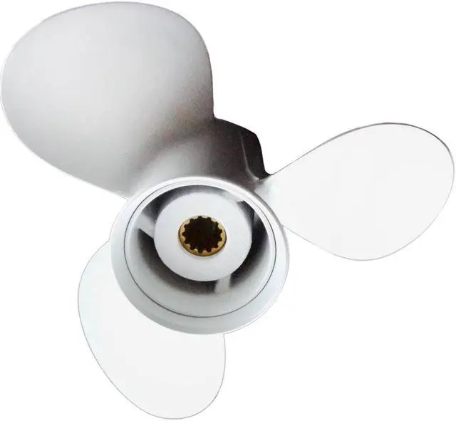 Alt view image 3 of 5 - Asaki 361-64114-0 Fits Tohatsu Nissan Outboard 35 40 50 HP Propeller 11 3/8X12 Right