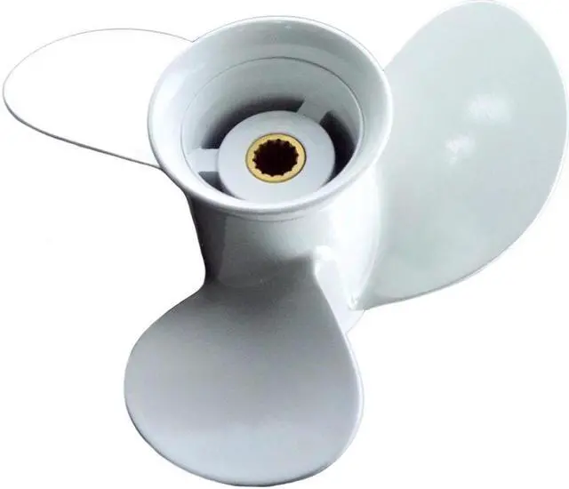 Alt view image 6 of 6 - Asaki 362-64103-0 Fits Tohatsu Nissan Outboard 9.9/15/18 HP Propeller  3X9.2X7.8