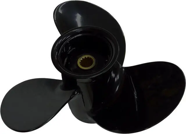Alt view image 3 of 6 - Asaki 362-64105-0 Fits Tohatsu Nissan Outboard 9.9 15 18 HP Propeller 9.2X6.9 Right