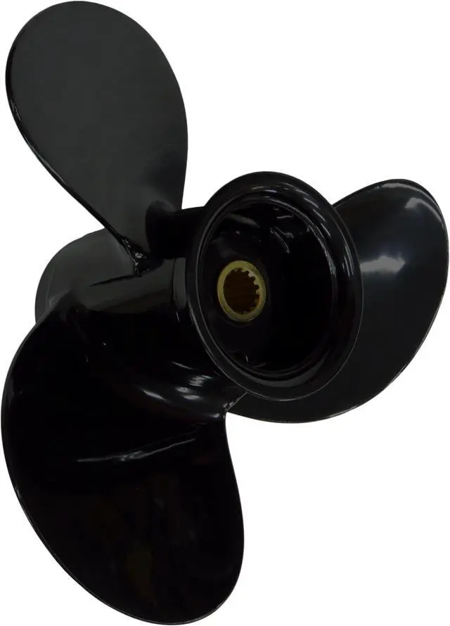 Alt view image 4 of 6 - Asaki 362-64105-0 Fits Tohatsu Nissan Outboard 9.9 15 18 HP Propeller 9.2X6.9 Right