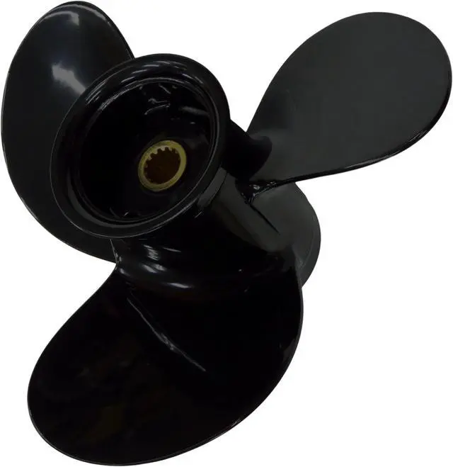 Alt view image 6 of 6 - Asaki 362-64105-0 Fits Tohatsu Nissan Outboard 9.9 15 18 HP Propeller 9.2X6.9 Right