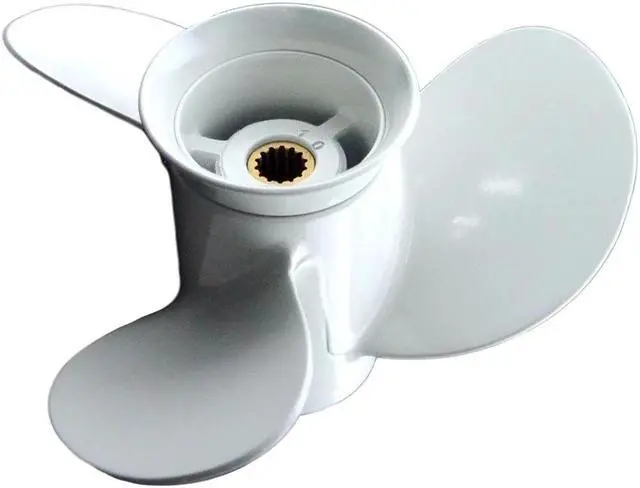 Alt view image 4 of 4 - Asaki 362-64108-0 Fits Tohatsu Nissan Outboard 9.9-18 HP NSF9.9B M15C Propeller hélice  3X9.2X9.8