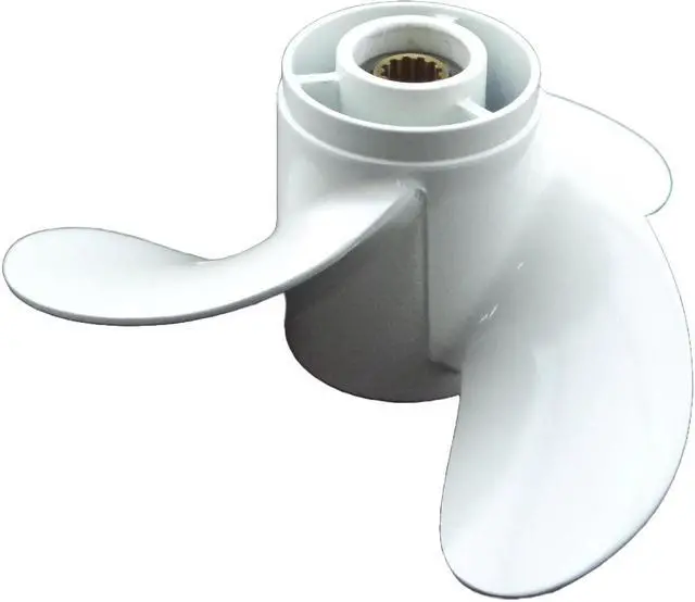 Alt view image 2 of 6 - Asaki 369-64518-1 Fits Tohatsu Nissan Outboard 4/5/6 HP Propeller  3X7.9X9 Right