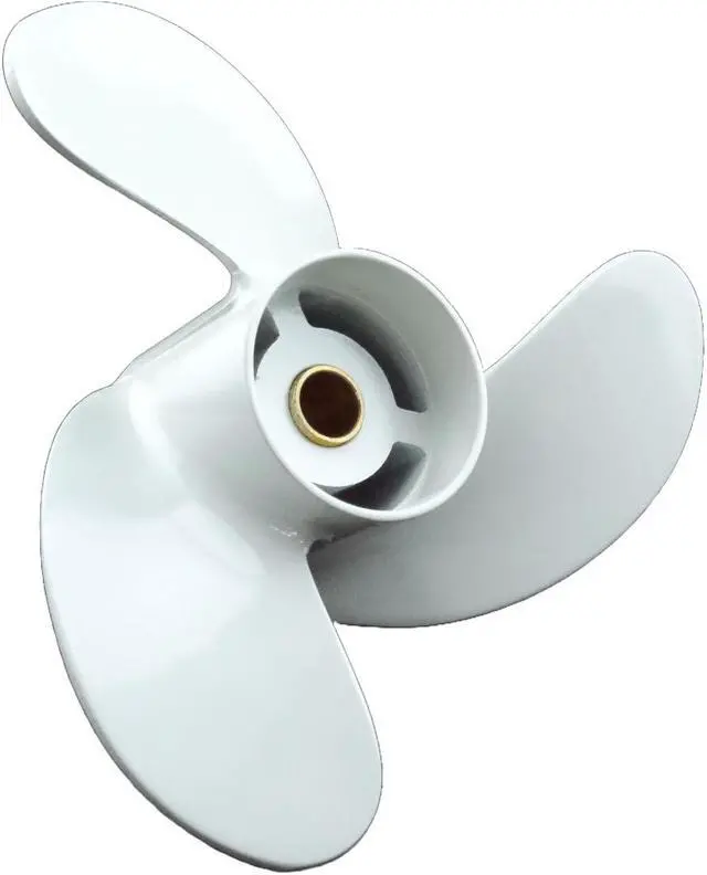 Alt view image 4 of 6 - Asaki 369-64518-1 Fits Tohatsu Nissan Outboard 4/5/6 HP Propeller  3X7.9X9 Right