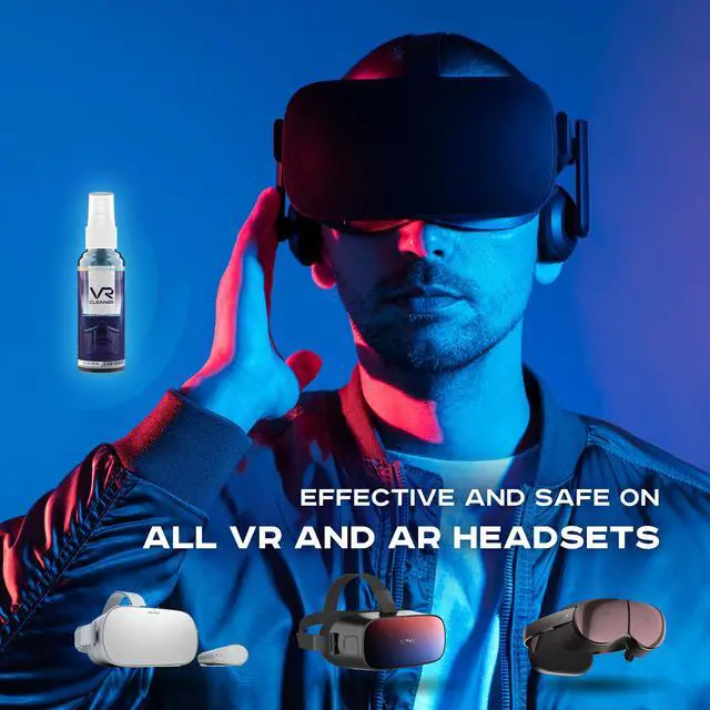 Alt view image 5 of 7 - UltraVue VR Cleaning Set - Virtual And Augmented Reality Headset Cleaning Kit - Includes VR Cleaner Gel Sprays, Microfiber Cloths, Anti Fog Drop Treatments, Brush and Air Bladder With Precision Nozzle