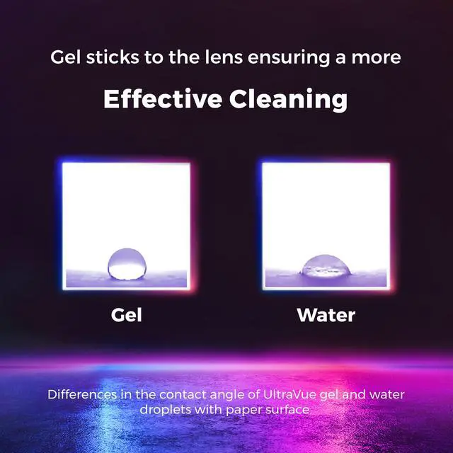 Alt view image 4 of 7 - UltraVue Gel Lens Cleaner Kit - 2 x 8oz and 1 x 2oz Eye Glasses Cleaner Gel Spray + 2 Microfiber Cleaning Cloths - Safe for All Lenses (AR Coated Included), Eyeglasses and Screens - Cobalt