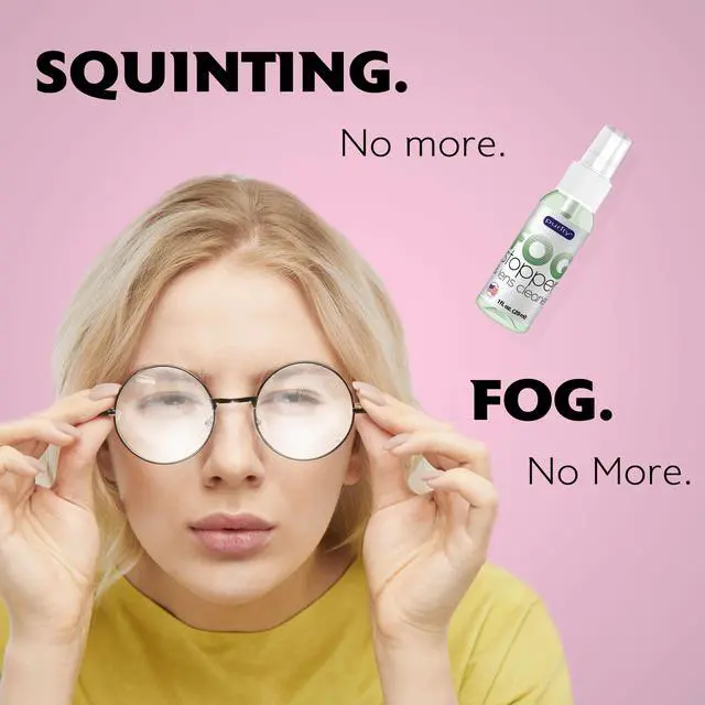 Alt view image 2 of 7 - Purity Fog Stopper and Lens Cleaner Kit (For Non-AR Coated Lenses) - 1 x 8oz and 1 x 2oz Anti Fog Spray + 2 Microfiber Cleaning Cloths - Fog Blocker and Anti-Static Glass and Lens Cleaning Spray
