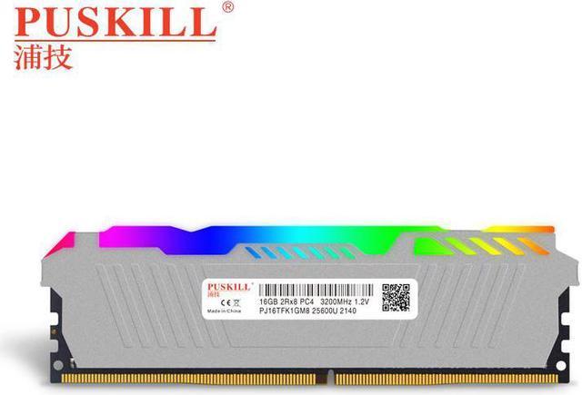 Puskill RGB DDR4 RAM 8GB 16GB 32GB 3200MHZ 1.2V Desktop Heatsink Memory 