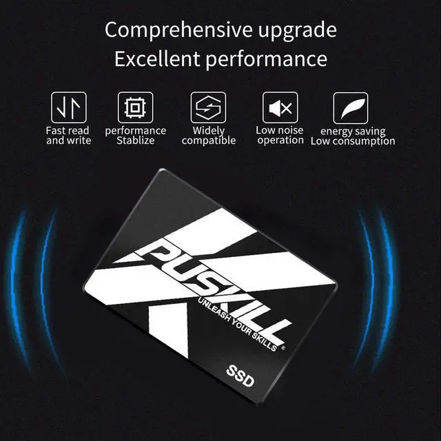 Alt view image 2 of 5 - PUSKILL 2.5" Solid State Drive SATA3 Hard Disk SSD for Desktop Laptop 128GB