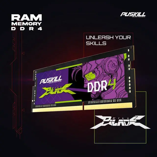 Alt view image 2 of 6 - PUSKILL DDR4 16GB 3200MHZ 1.2V 260-Pin Notebook Memory RAM