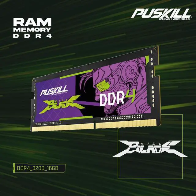 Alt view image 4 of 6 - PUSKILL DDR4 16GB 3200MHZ 1.2V 260-Pin Notebook Memory RAM