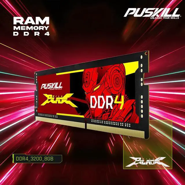 Alt view image 4 of 6 - PUSKILL DDR4 8GB 3200MHZ 1.2V 260-Pin Notebook Memory RAM
