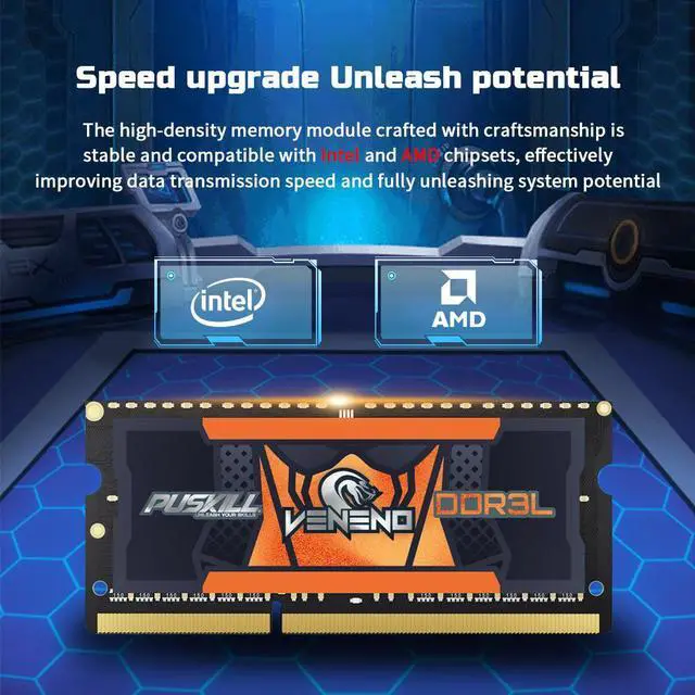 Alt view image 2 of 4 - PUSKILL DDR3L 8GB 1600MHZ 1.35V 204-Pin Notebook Memory RAM