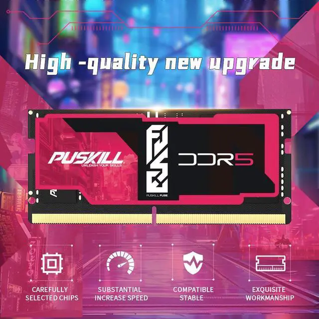 Alt view image 2 of 5 - PUSKILL Memoria Ram DDR5 16GB 5600MHz 1.1V 262-Pin Notebook Laptop SO-DIMM Memory
