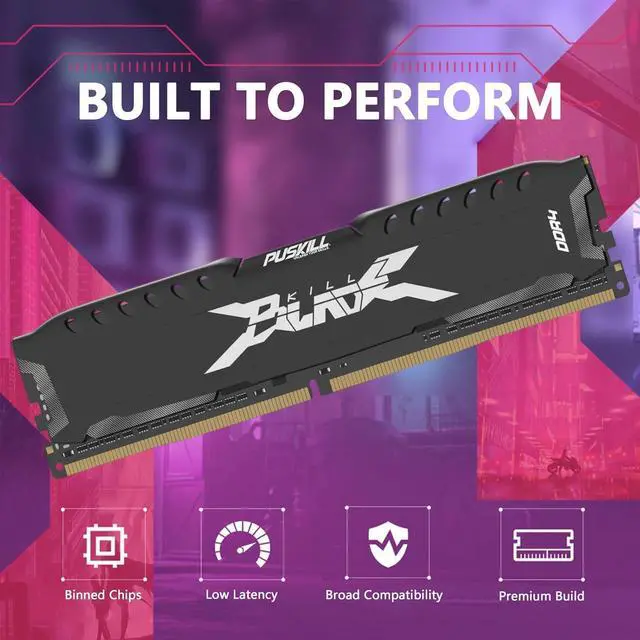 Alt view image 4 of 5 - PUSKILL Memória RAM DDR4 8GBx2 1.2V 2666MHz Desktop Computer UDIMM Cooling Vest Memory Memoria