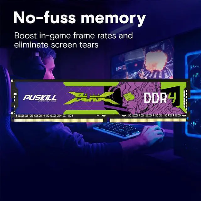 Alt view image 3 of 7 - PUSKILL 32GB Kit (2x16GB) DDR4 RAM 2666MHz PC4-21300 Desktop Memory, Non-ECC Unbuffered UDIMM 1.2V CL19 288-Pin, Dual Channel PC Computer Upgrade Module for Intel & AMD