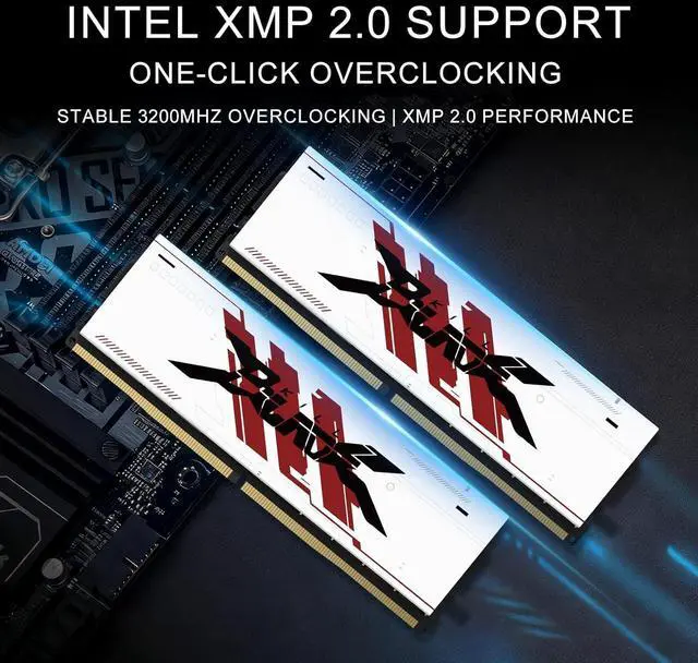 Alt view image 4 of 7 - PUSKILL 16GB Kit (2x8GB) DDR4 RAM 3200MHz PC4-25600 Desktop Memory with Aluminum Heat Sink, Non ECC No Buffer UDIMM 1.35V CL16 288 pin High Performance Gaming PC Upgrade Intel and AMD
