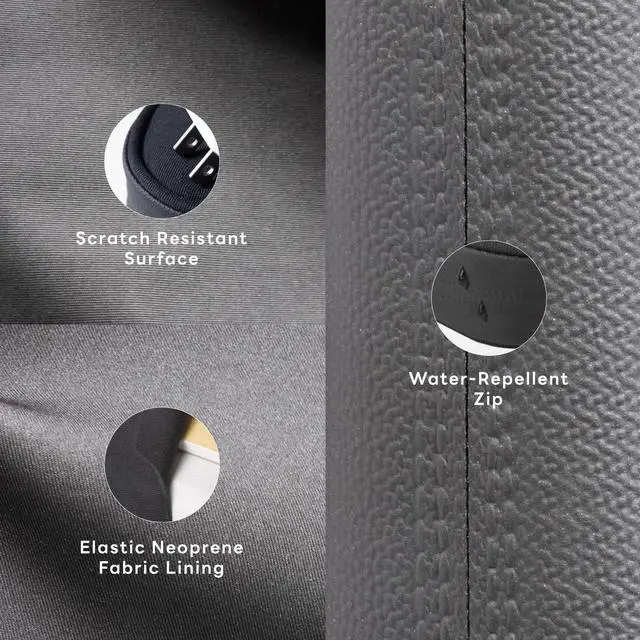 Alt view image 6 of 7 - eiP 8-11 inch Waterproof Slim Tablet Carring Case with Handle Sleeve Bag for iPad Pro 11 inch/iPad 7/8/9 10.2 inch/iPad Air 5,4 10.9 inch/Pixel Tablet/Samsung Tab, Fit Keyboard and Pen, Black