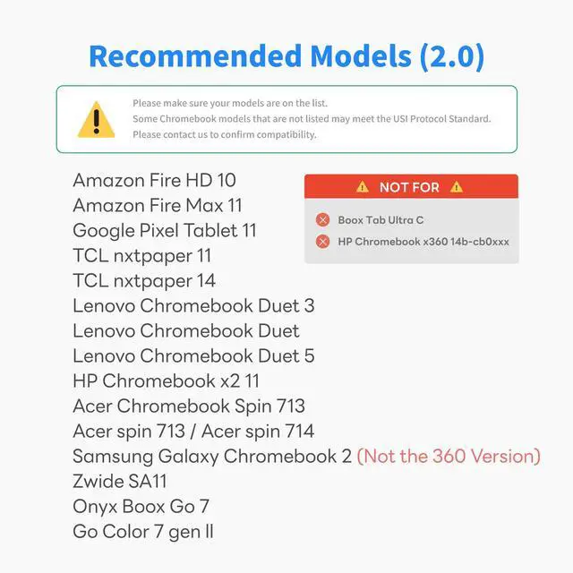 Alt view image 2 of 13 - Penoval USI2.0 Stylus Pen for Chromebook, 4096 Levels Pressure for Lenovo chromebook Duet, ASUS chromebook C436, HP chromebook X360 12b, HP chromebook X360 14b Google Pixel Tablet, USI2.0