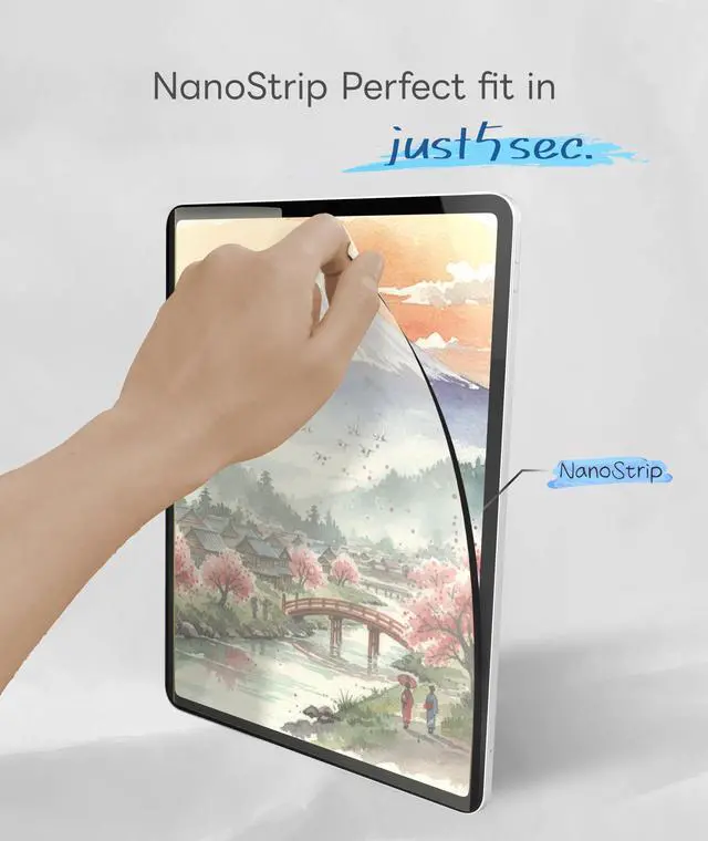 Alt view image 4 of 7 - EIP Detachable Paper-feel Screen Protector for iPad Air 13" M3/M2, Anti-Blue Light