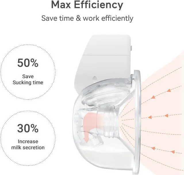 Alt view image 3 of 7 - Momcozy Double Wearable Breast Pumps, S9 Portable Electric Breast Pump 24mm Grey