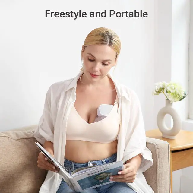 Alt view image 5 of 7 - Momcozy Double Wearable Breast Pumps, S9 Portable Electric Breast Pump 24mm Grey
