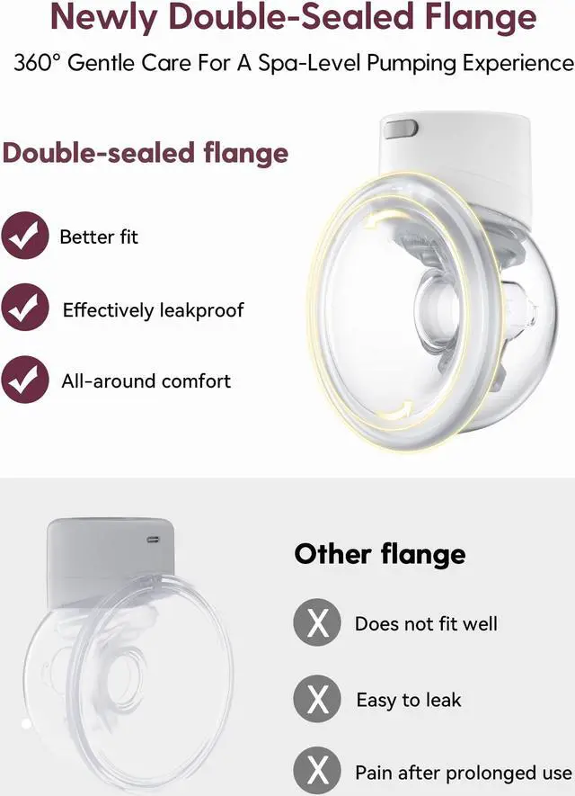 Alt view image 3 of 6 - Momcozy S12 Pro Double Wearable Breast Pump, 3 Modes 9 Levels Breast Pump Hands-Free Electric, Portable Breast pump 24mm