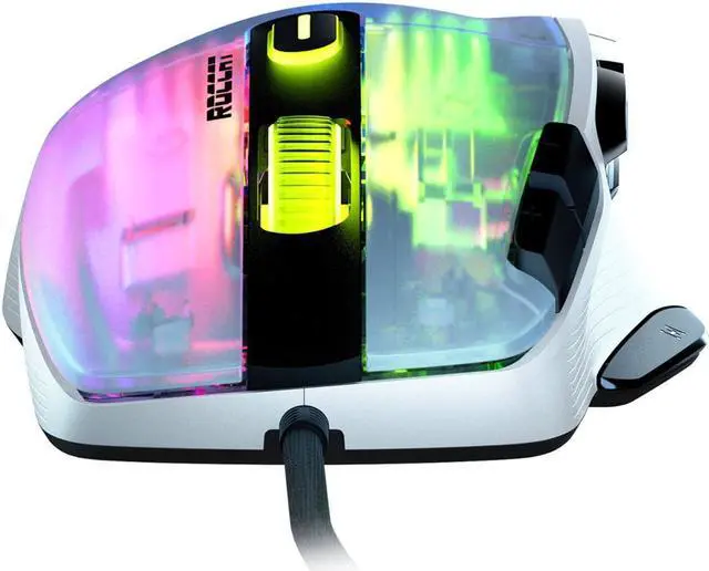 Alt view image 3 of 5 - ROCCAT - Kone XP Wired Optical Gaming Ambidextrous Mouse with multi-button design & AIMO RGB lighting - White