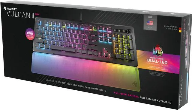 Alt view image 4 of 4 - ROCCAT - Vulcan II Max Full-size Wired Keyboard with Optical Titan Switch, RGB Lighting, Aluminum Top Plate and Palm Rest - Black