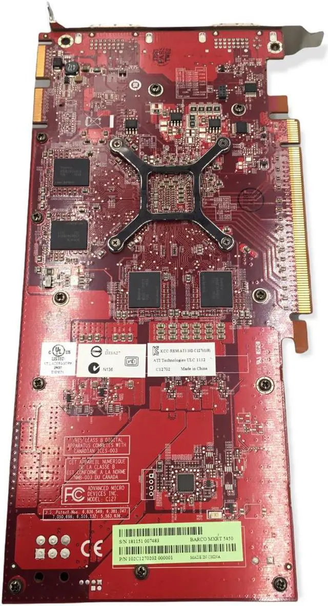 Alt view image 2 of 5 - BARCO ATI FirePro MXRT-5450 1GB GDDR5 Medical 3D Imaging Video Card 7120284100G