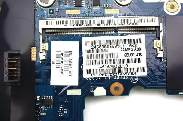 Alt view image 3 of 3 - Genuine HP ProBook 6540b Laptop Motherboard 593842-001