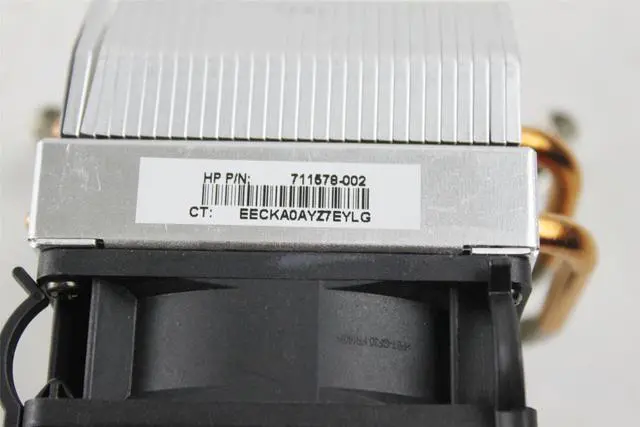 Alt view image 4 of 4 - Genuine HP ProDesk SFF 600 800 G1 4-Pin CPU Heatsink & Fan 711578-002
