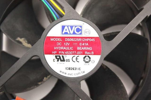 Alt view image 3 of 3 - AVC DS09225R12HP045 Computer Cooling Case Fan 90MM 12V 0.41A 70 CFM 453077-001