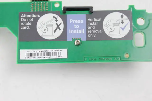 Alt view image 2 of 4 - Genuine IBM BladeCenter HS23 Server 10GB LOM Interposer Card 81Y9388 00D6725