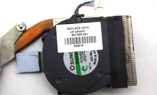 Alt view image 3 of 3 - Genuine HP Elitebook 2730P Laptop Cooling Fan & Heatsink 501495-001 60.4Y815.002