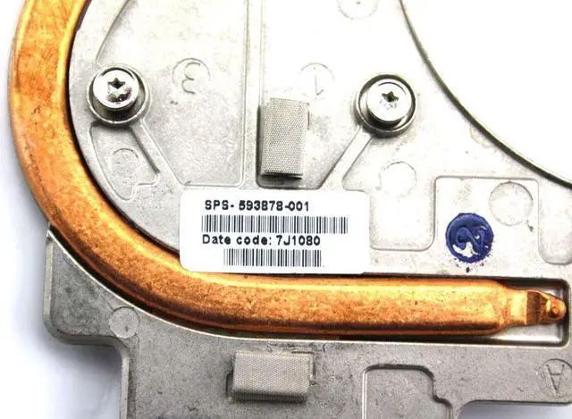 Alt view image 2 of 3 - Genuine HP ProBook 6440b Laptop CPU Fan Cooling Heatsink 593878-001