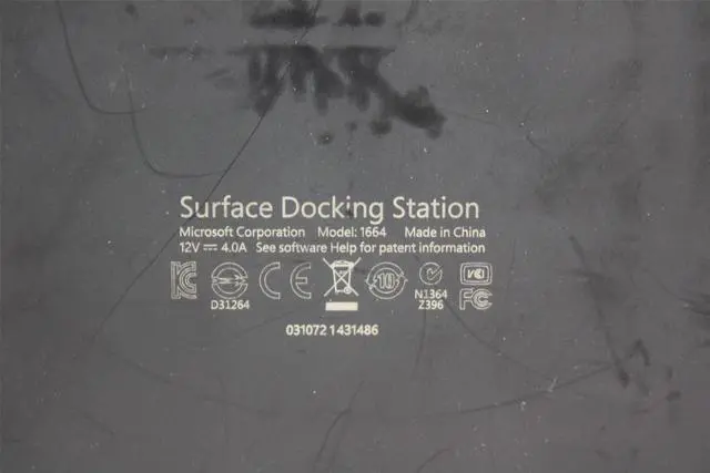 Alt view image 6 of 6 - Microsoft Surface Pro 3 1664 Docking Station W/O AC Adapter