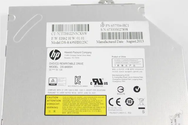 Alt view image 3 of 3 - HP Elitebook 8470p 8570W 8560W Pavilion G7-2000 ProBook 4540s Laptop DS-8A9SH SATA CD-RW DVDÂ±RW Multi Burner Optical Drive 657534-HC1
