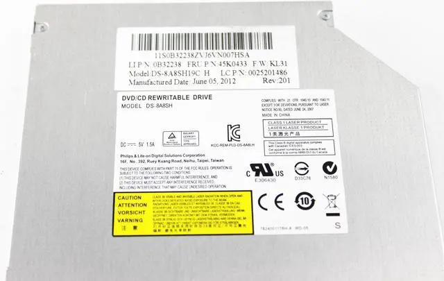 Alt view image 3 of 3 - IBM Lenovo G700 G580 G585 DS-8A9SH SATA CD-RW DVD-RW Multi Burner Optical Drive 45K0433