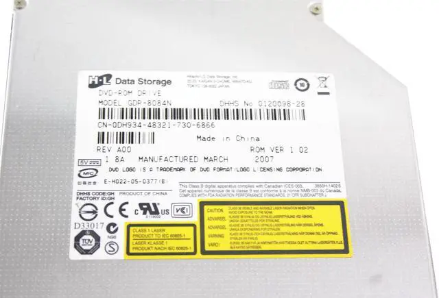 Alt view image 2 of 3 - Dell Optiplex 740 745 755 Latitude D620 SFF HL Data Storage GDR-8084N SATA DVD-ROM Optical Drive DH934 0DH934