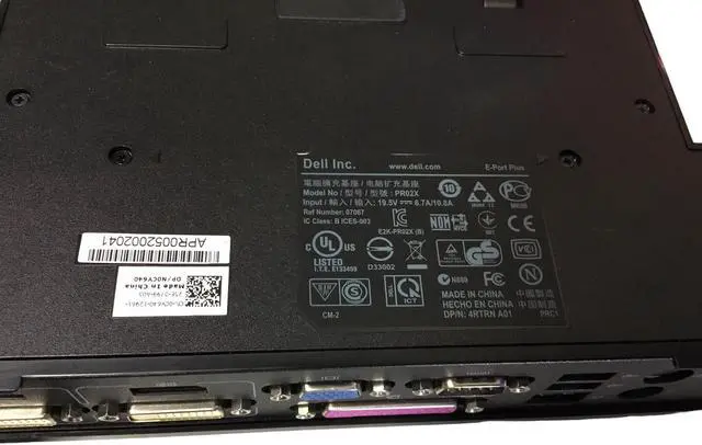 Alt view image 6 of 7 - Dell Dock E-Port Plus PR02X N0CY640 Port Replicator Docking Station W/130W PSU