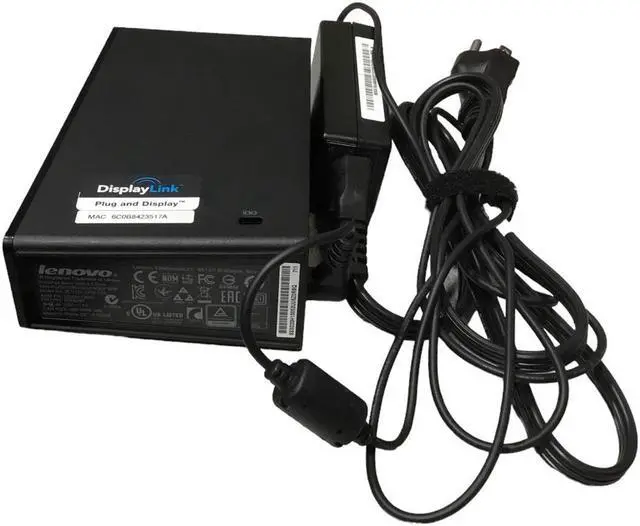 Alt view image 4 of 5 - Lenovo ThinkPad Basic DL3700-ESS Docking Station USB 3.0/ 03X6285 W/ADAPTER