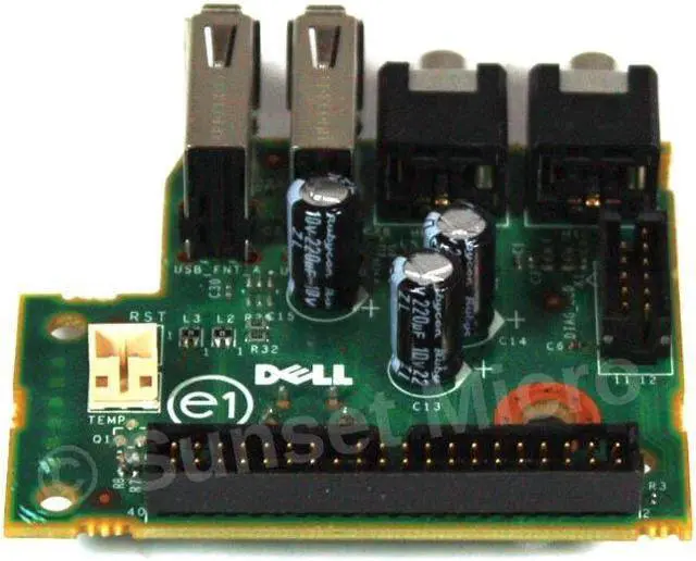 Main image of Dell Optiplex 380, 755, 760, 780 Desktop USB Audio I/O Panel TP003 GX402 69861-7BK-72B2-0XW055