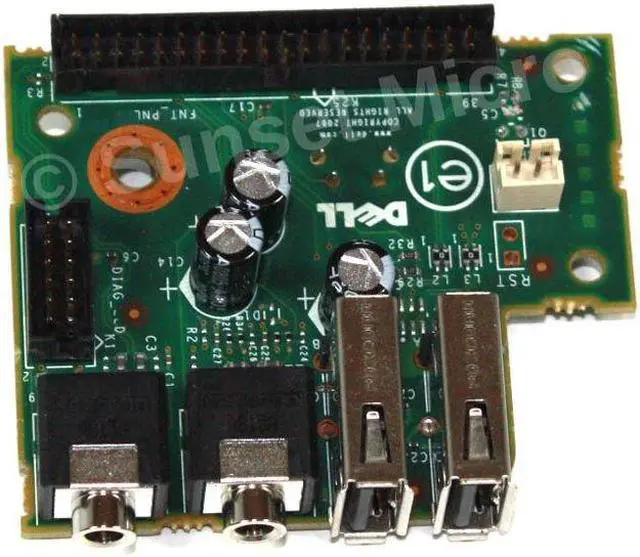 Alt view image 3 of 3 - Dell Optiplex 380, 755, 760, 780 Desktop USB Audio I/O Panel TP003 GX402 69861-7BK-72B2-0XW055