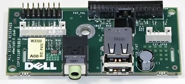 Alt view image 2 of 3 - Dell Front Audio Panel Optiplex GX280 Precision WS370 PN# W3300 T3494