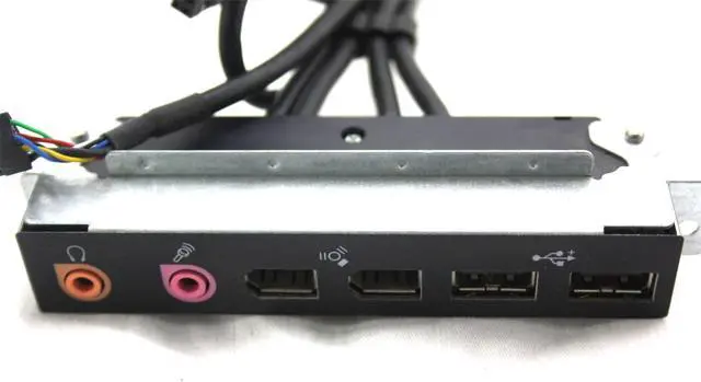 Alt view image 2 of 3 - Gateway GT5220 E-4500D S-5215D E-2600D Desktop I/O USB Firewire Audio Port Panel W/ Cables 2JB30 2JB30-014