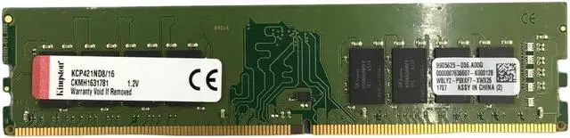 Main image of KCP421ND8/16 KINGSTON 16GB PC4-17000 DDR4 SDRAM-2133MHZ NON-ECC MEMORY (1X16GB)