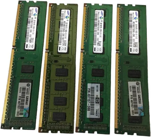 Alt view image 2 of 5 - Lot of 4 Samsung M378B5773CH0-CH9 Memory (4x2GB) 1Rx8 PC3-10600U 497157-D88