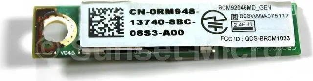 Main image of Dell Inspiron 1545, 1546, 1564, 1750 Vostro 3400 Laptop Wireless Bluetooth Card 0RM948